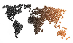 world map coffee beans countries coffee